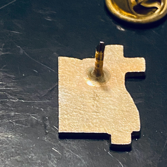 White Cross and Rainbow Lapel Pin - Picture 2 of 3